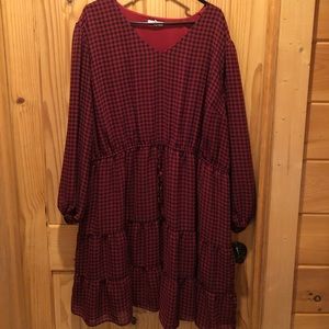 Maurice’s plus size 3 knee length Buffalo check dress